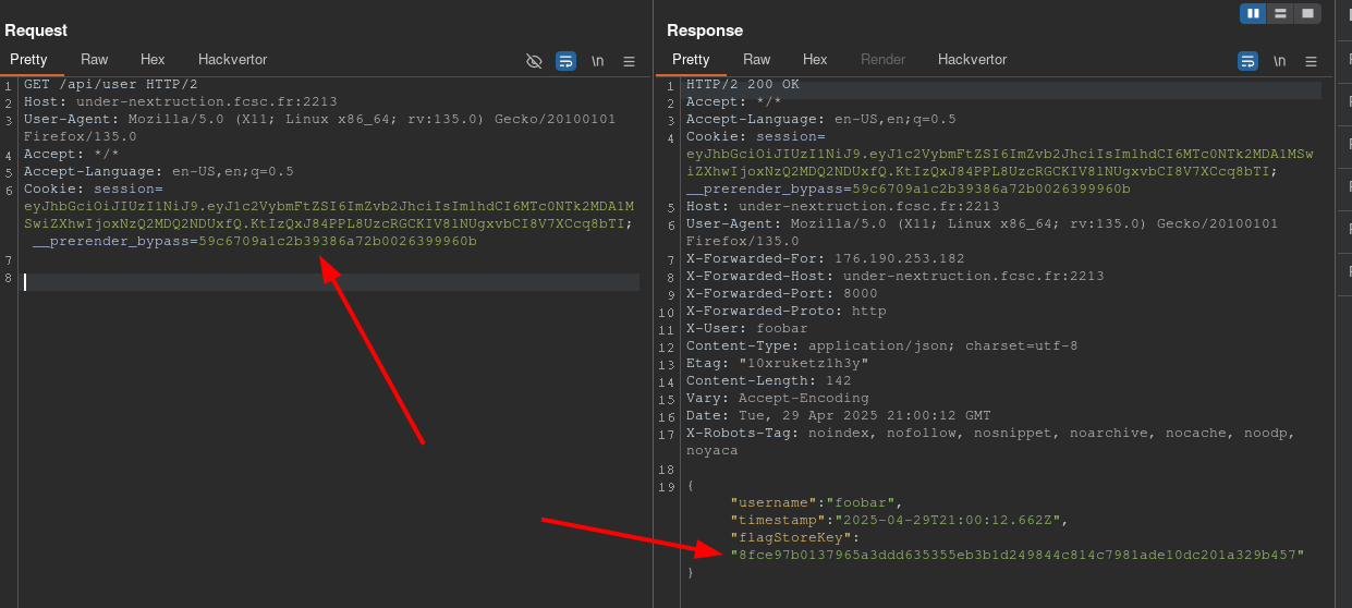 NextJS - Obtain FLAG_STORE_KEY