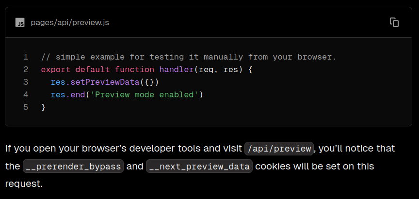 Docs - Preview Mode